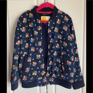 Boden Johnnie b girls floral bomber jacket 7-8